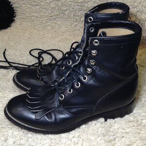 VINTAGE Justin "Kiltie" Roper boots, 1990's 3 1/2D (6.5) Trending, Cowgirl Chic
